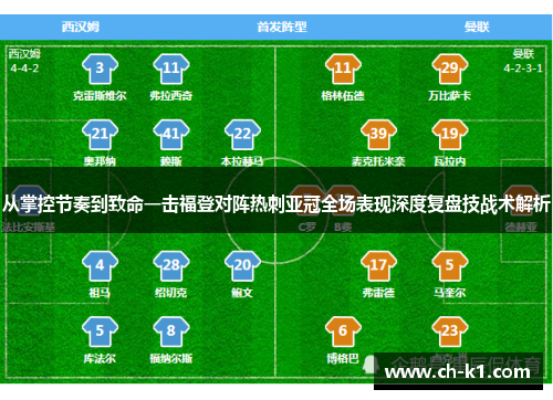 从掌控节奏到致命一击福登对阵热刺亚冠全场表现深度复盘技战术解析
